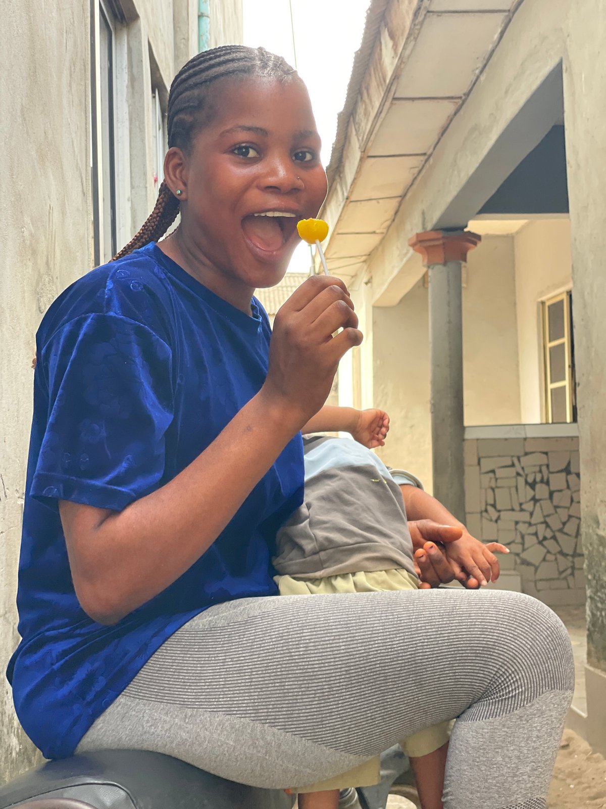 Afternoon street life documented in Badagry, Nigeria community