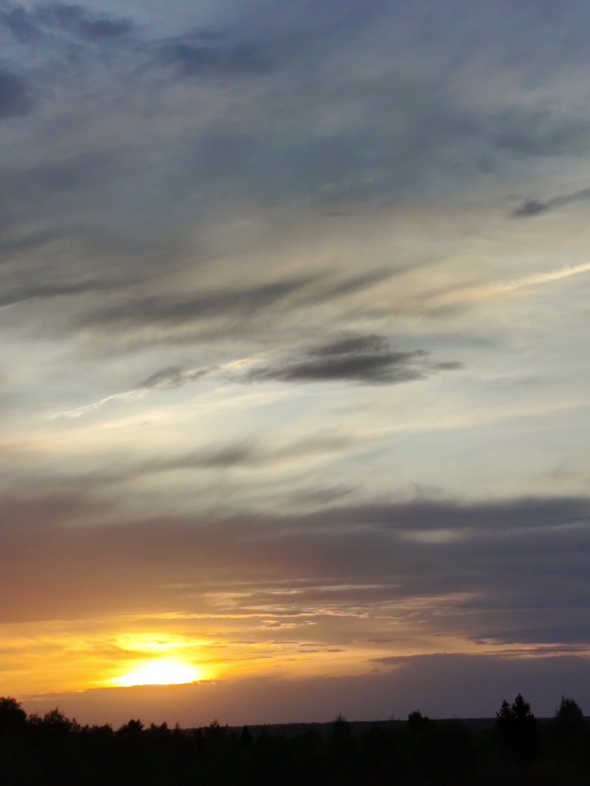 Sunset observed over Марковский, Russia with colorful cloud formations