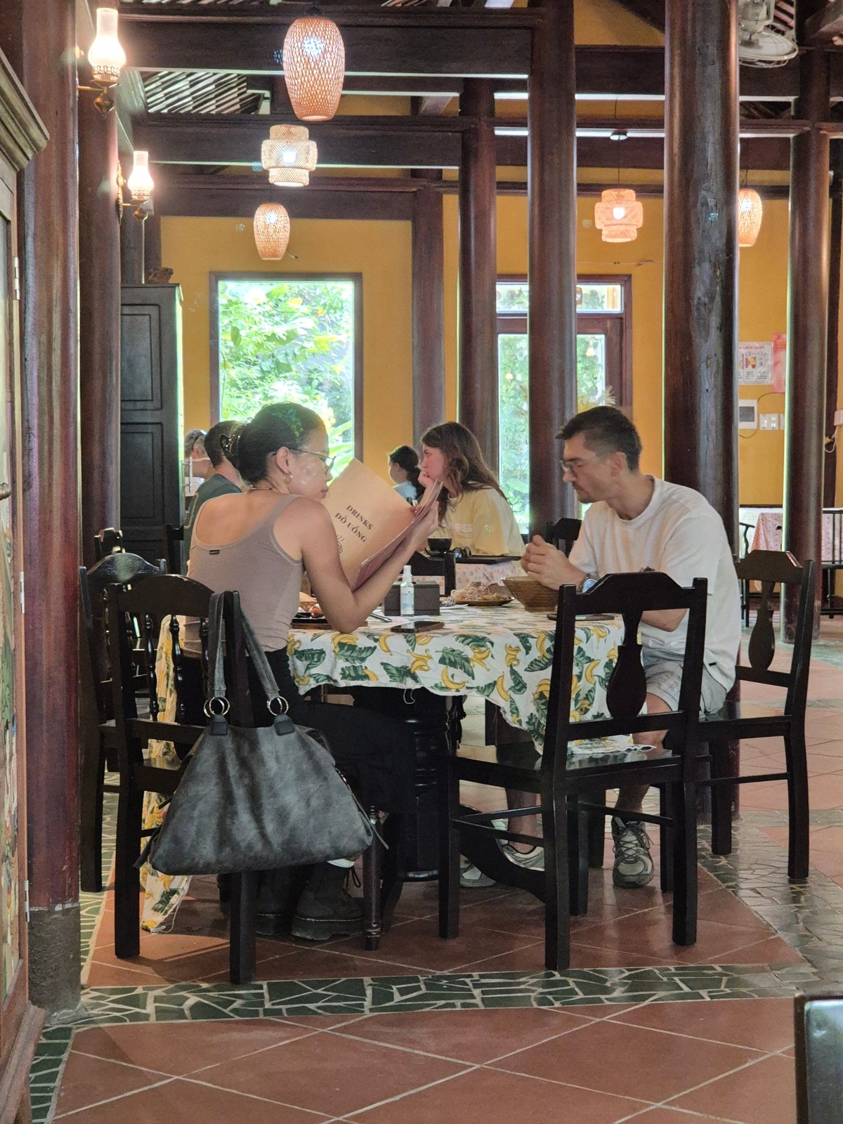 Inside a rustic Vietnamese restaurant in Da Nang
