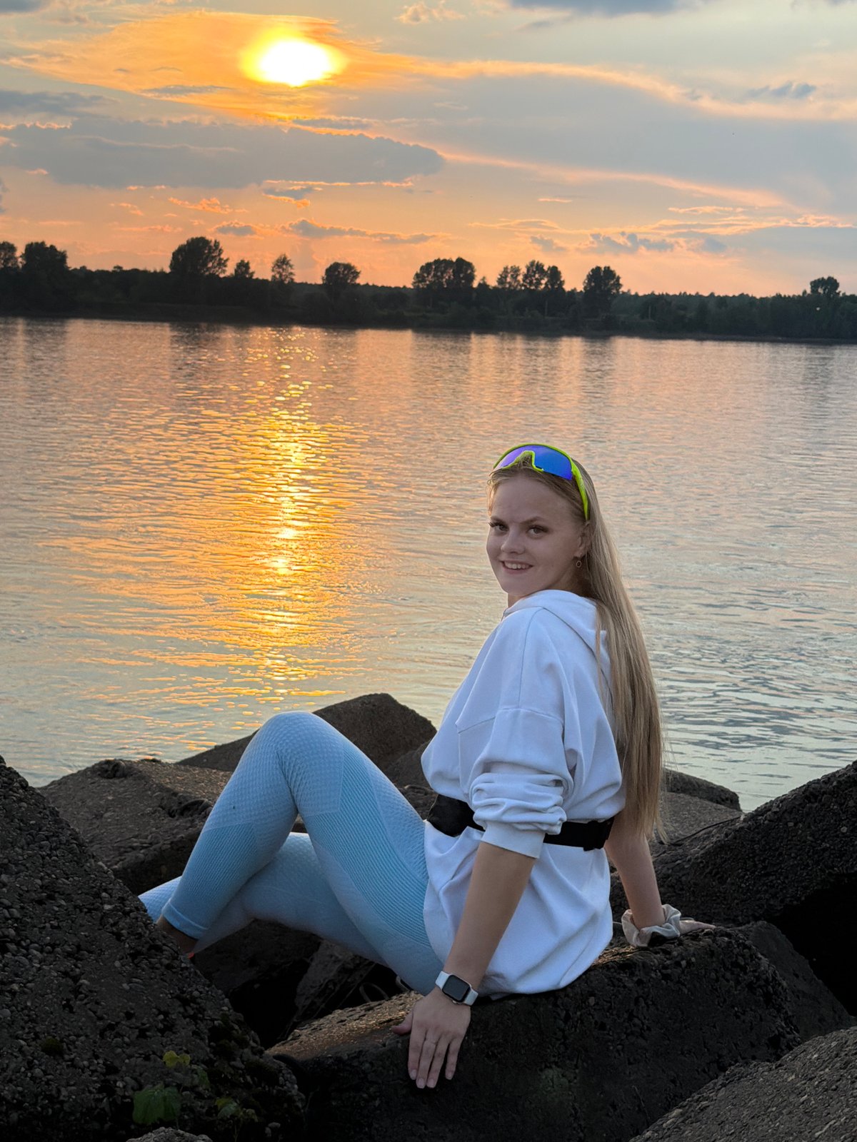 Evening gathering at Kama River waterfront in Chaikovsky
