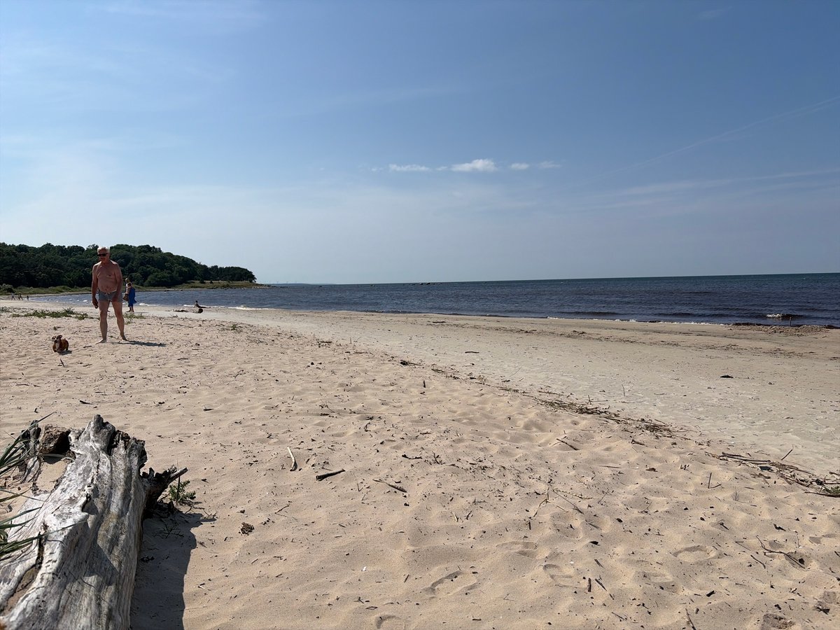 Lazy summer afternoon on a quiet Estonian Baltic beach