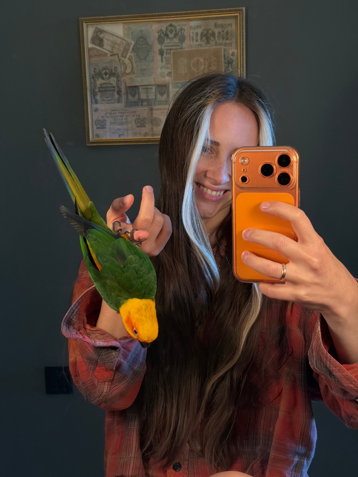 Morning in Khimki: selfies and parrots in a colorful indoor space