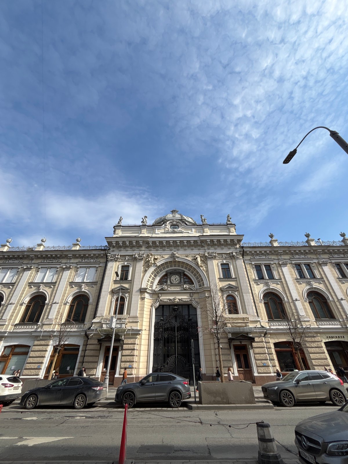Ornate Eliseevsky Emporium building observed in central Moscow