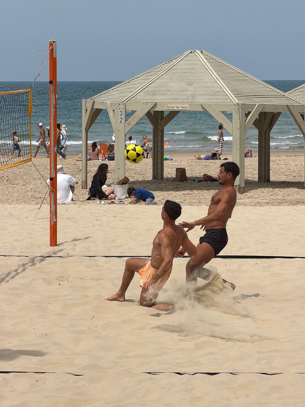 Beach volleyball match observed in Tel Aviv