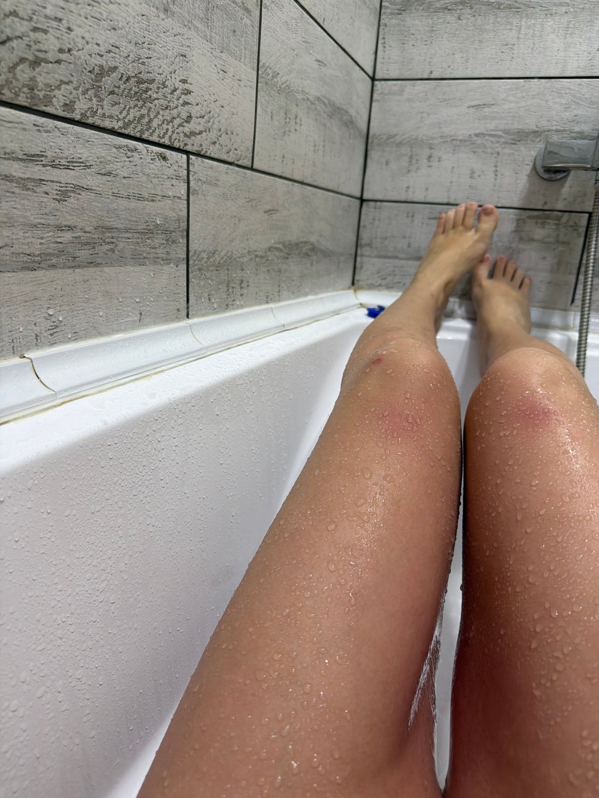 Person takes bath in Chaikovsky, Russia residence
