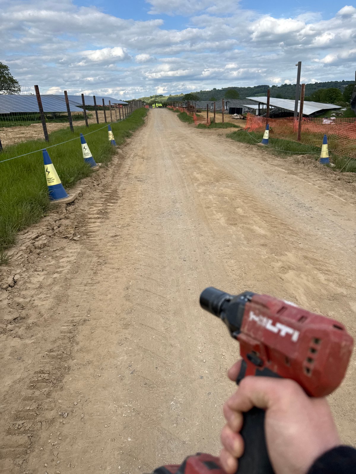 Construction tool documented along dirt path in Beanacre