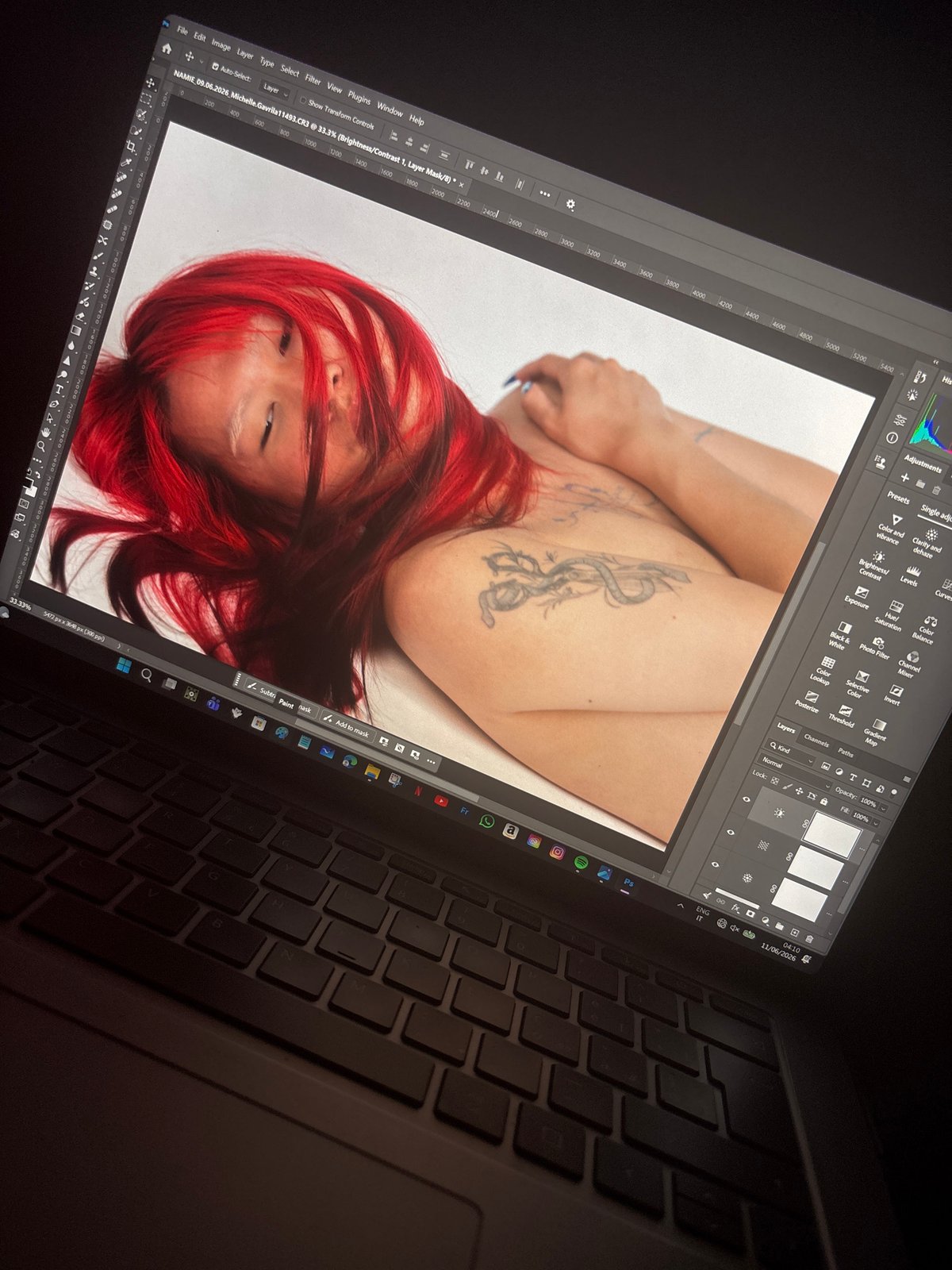 Late-night photo editing session observed in Milan