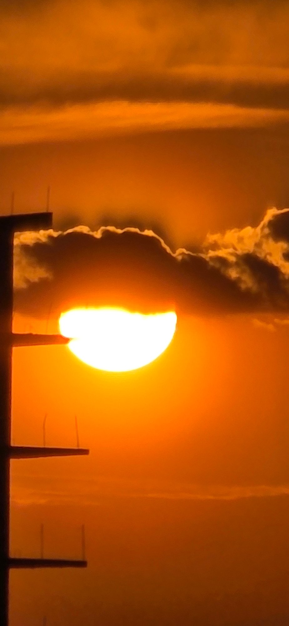 Dramatic sunset documented across Bar, Montenegro coastal area