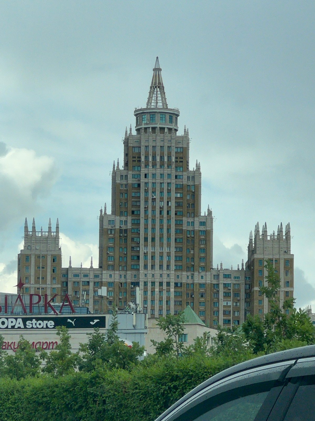 Stalinist skyscraper and surroundings in central Astana