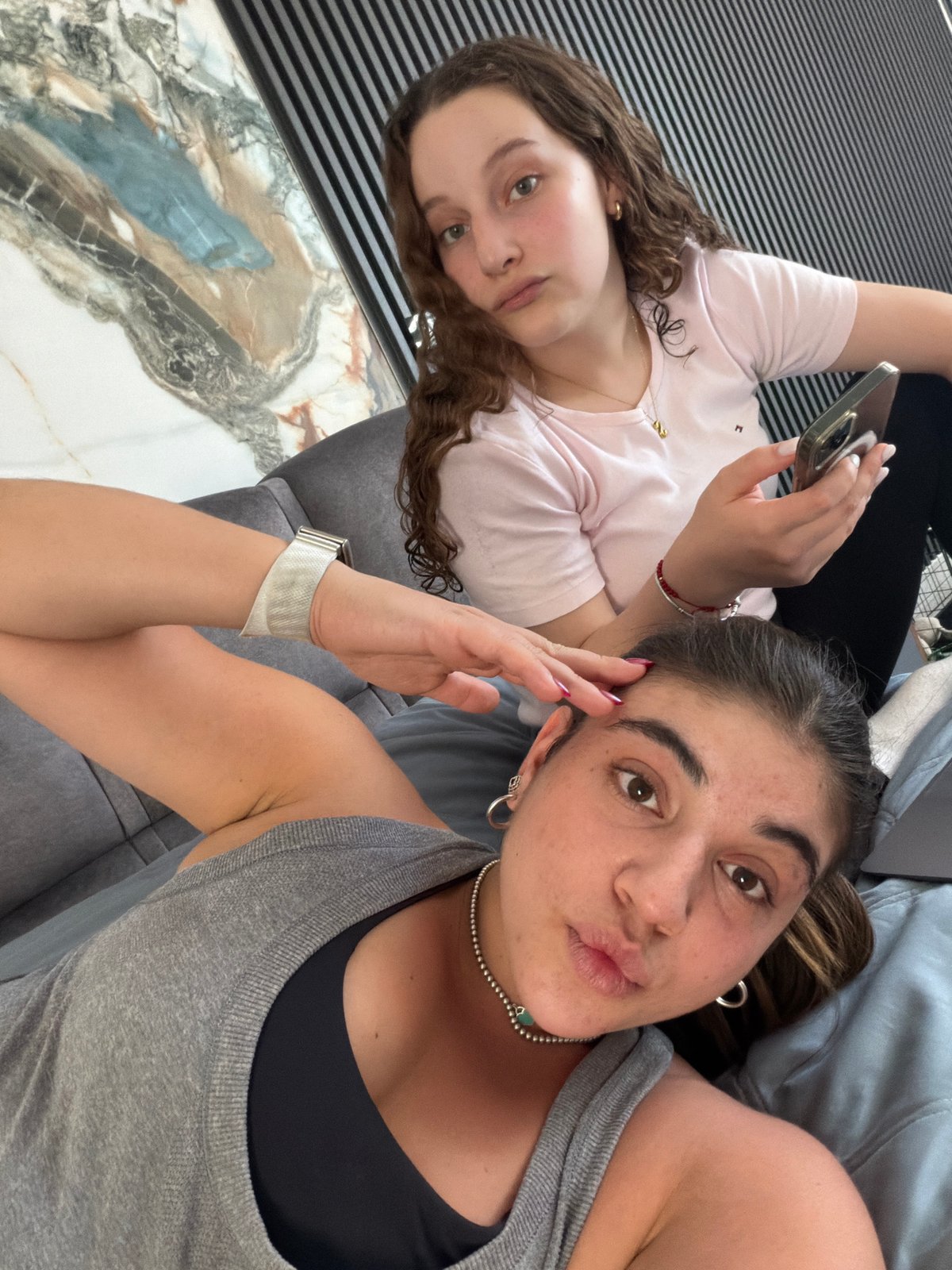 Casual indoor moments documented in Puebla apartment setting