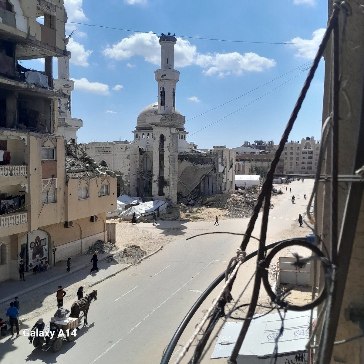 Refugee camp documented from multiple viewpoints in Khan Yunis