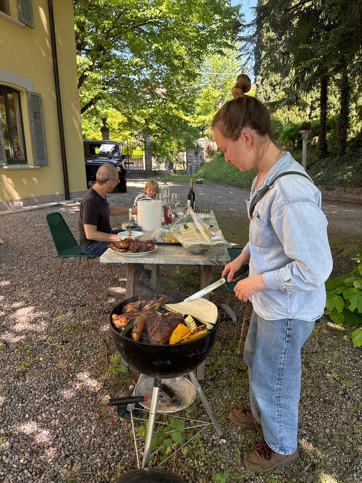 Outdoor barbecue gathering held in Erba, Italy
