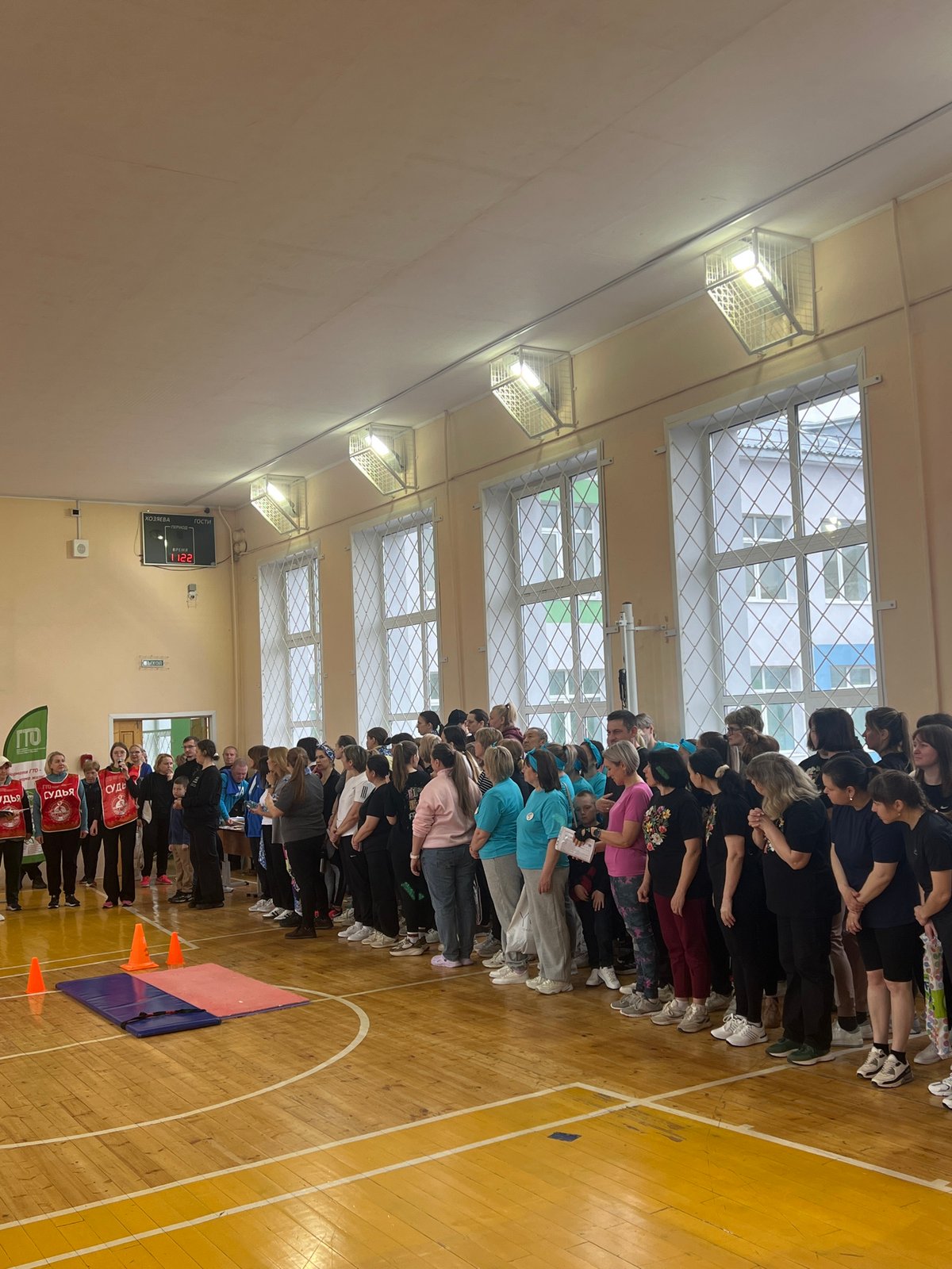 Morning gathering documented at indoor facility in Chaikovsky, Russia