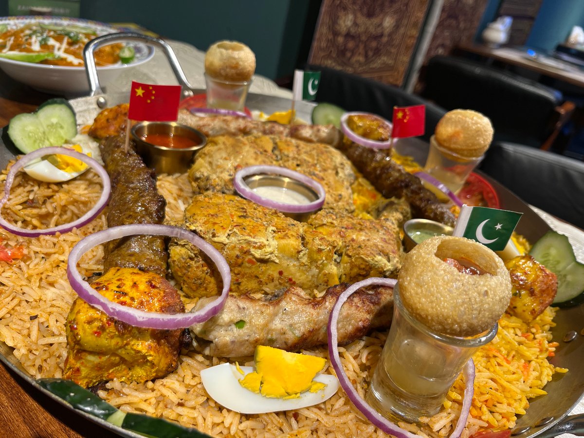 South Asian biryani meal served at Liangjiang restaurant