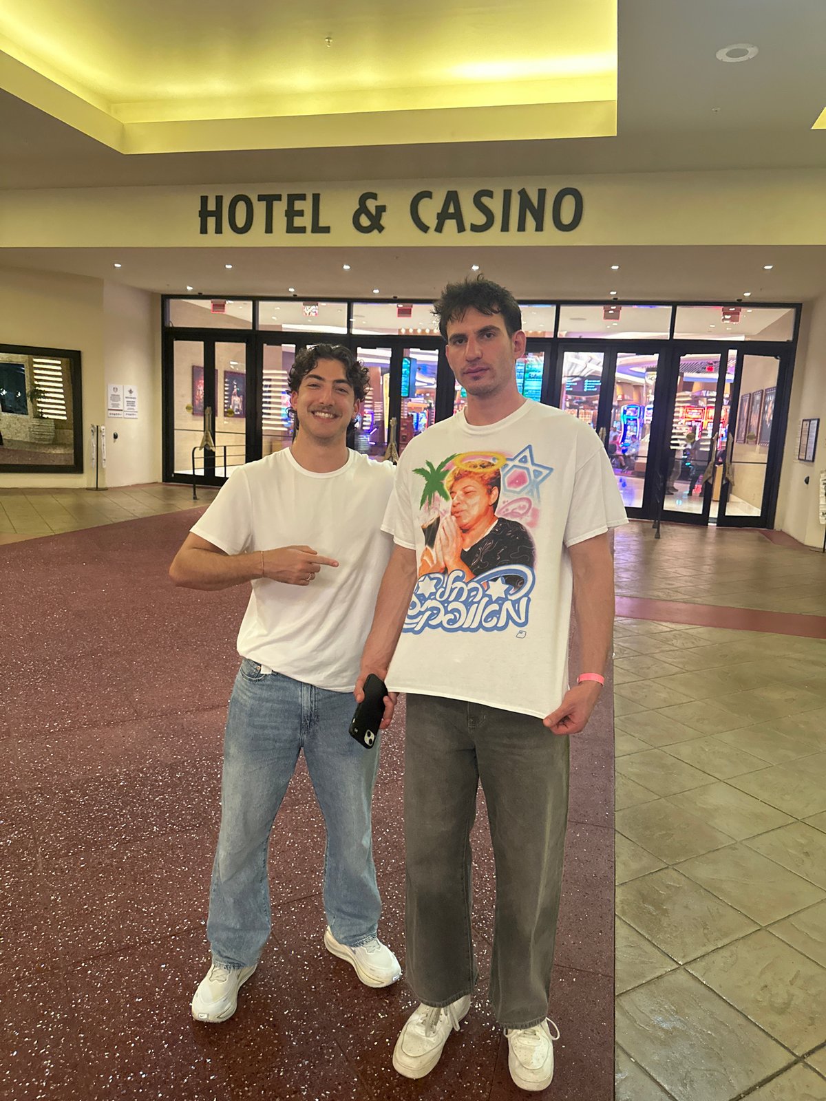 Casino staff member photographed with chips in Fort Lauderdale