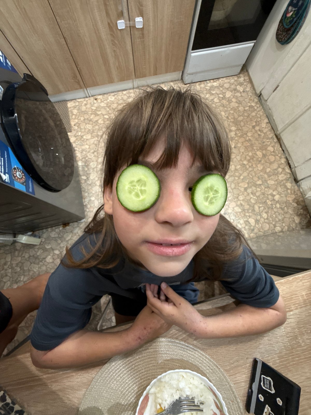 Cucumber eye treatment and anime artwork spotted in Rusanovo