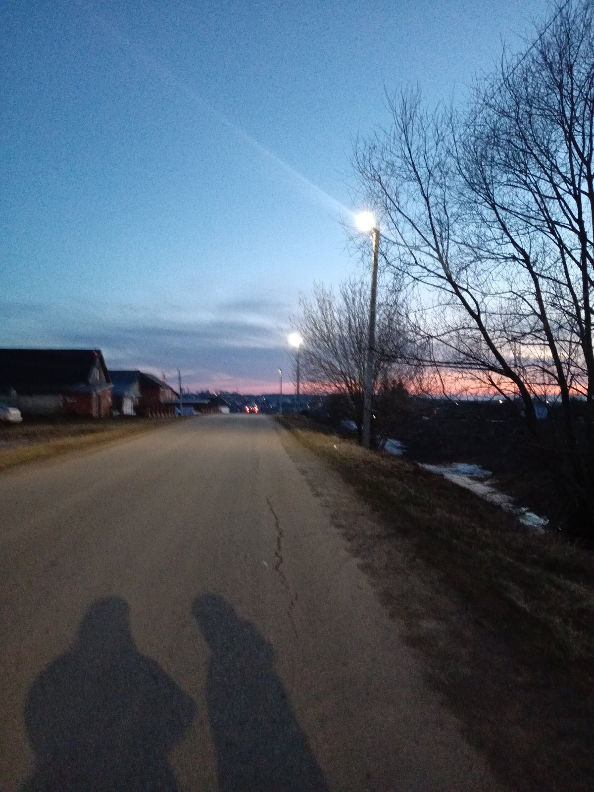 Evening twilight documented in residential Фоки, Russia