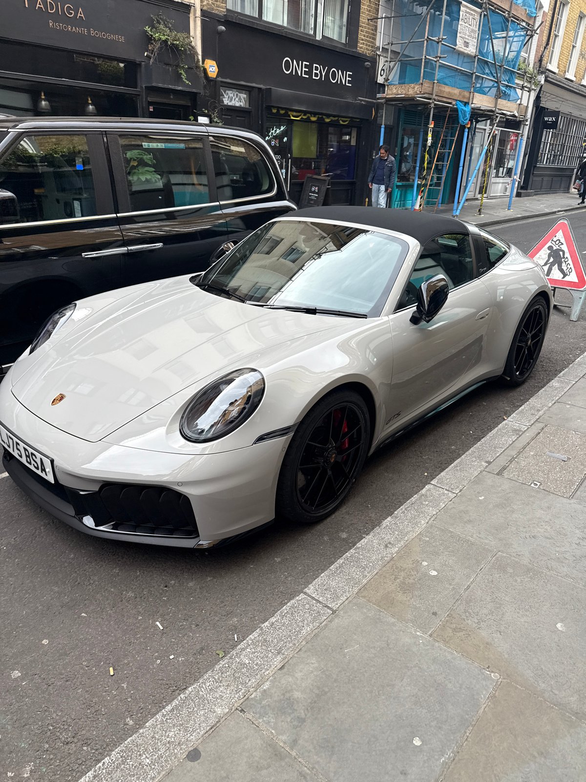 Afternoon street scenes and parked Porsche documented in London