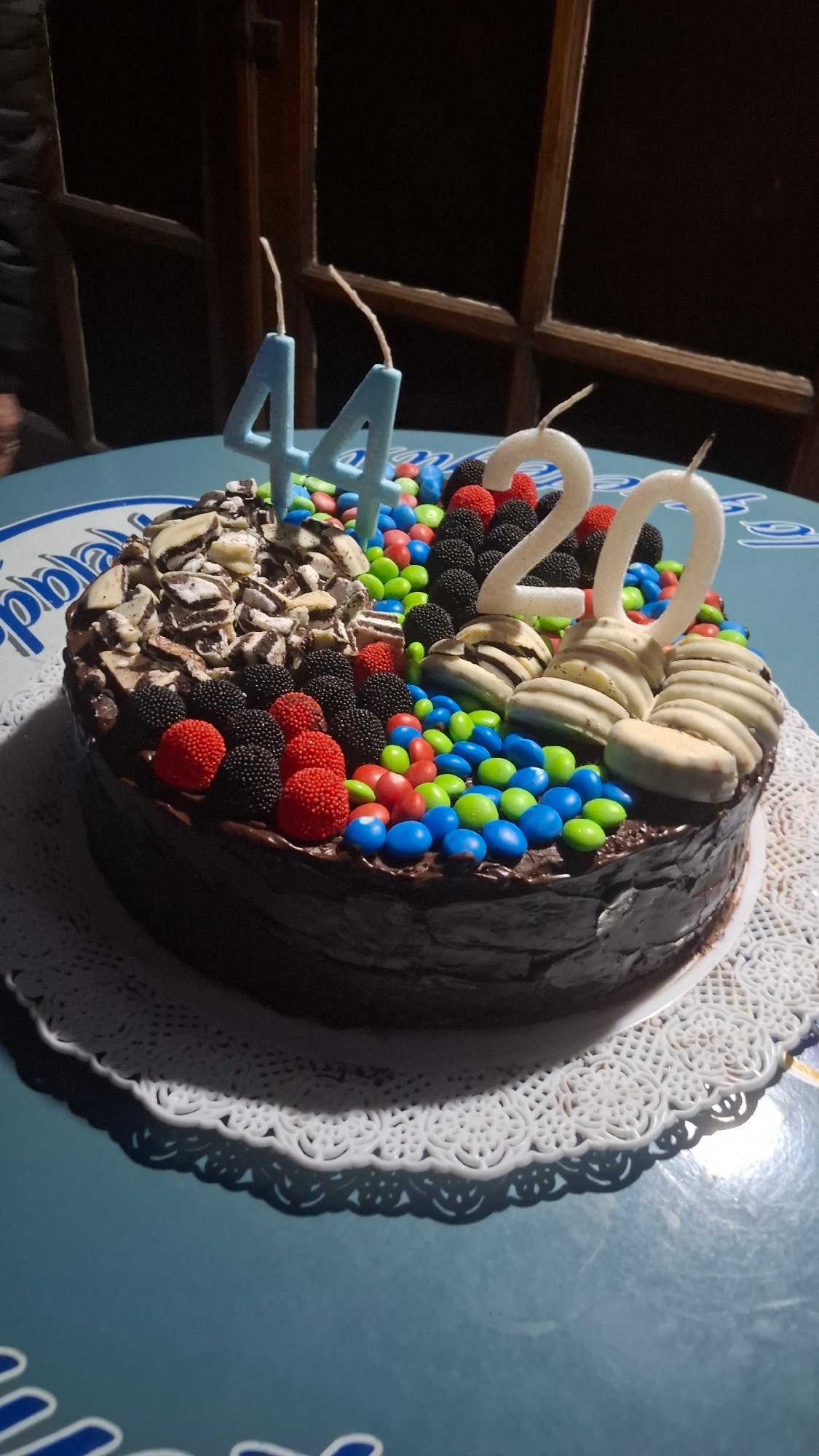 Birthday cake celebration with number candles captured in Buenos Aires