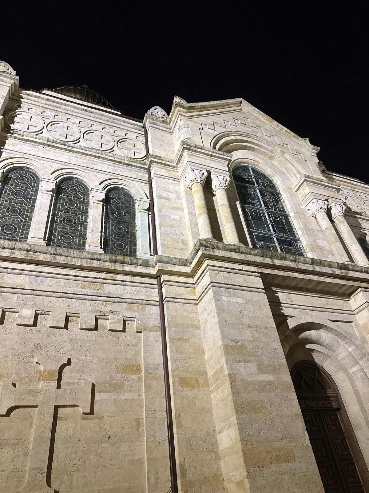 Evening documentation of Varna streets and cathedral architecture