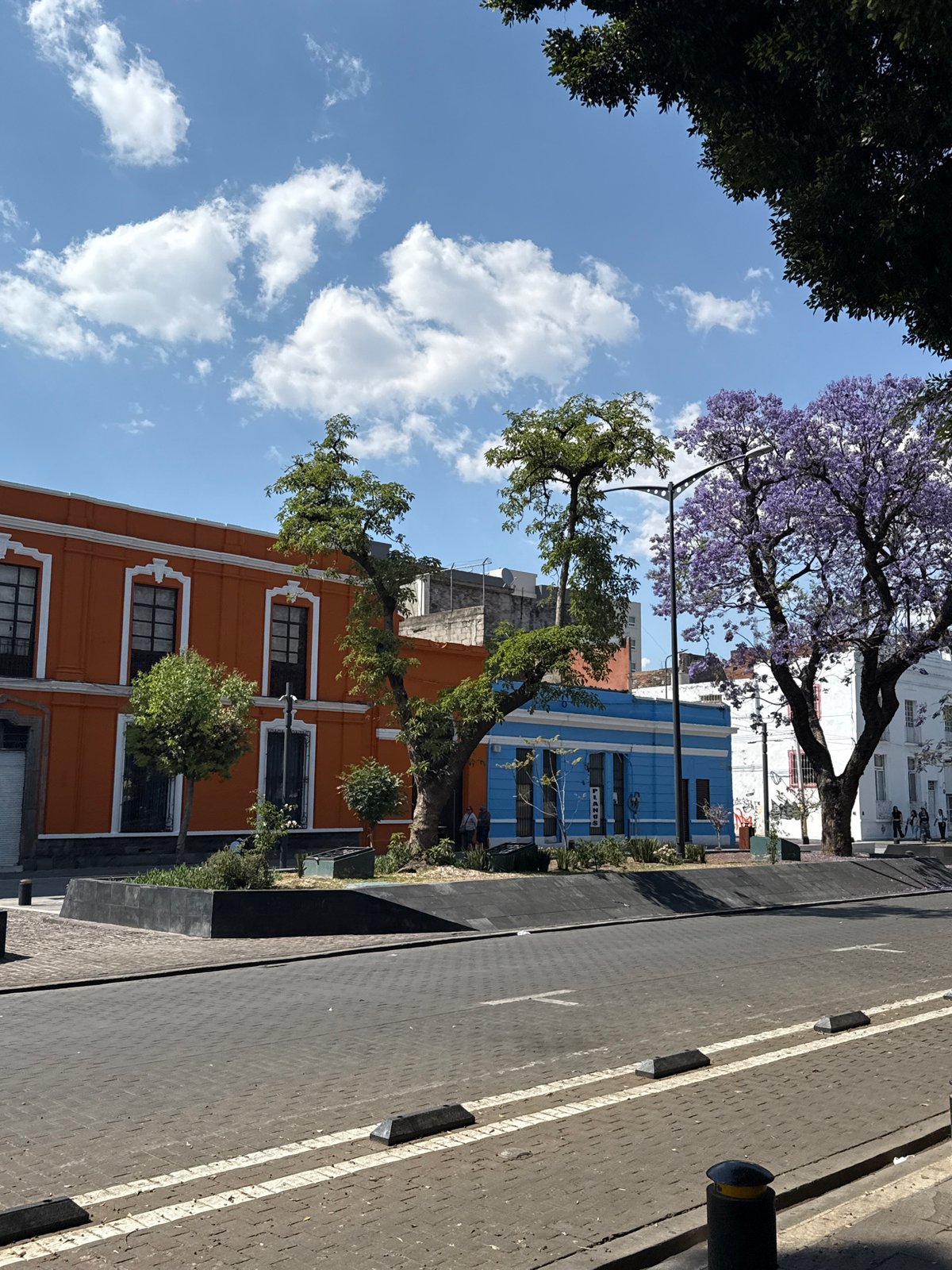 Evening documentation of Puebla's colonial architecture and landmarks