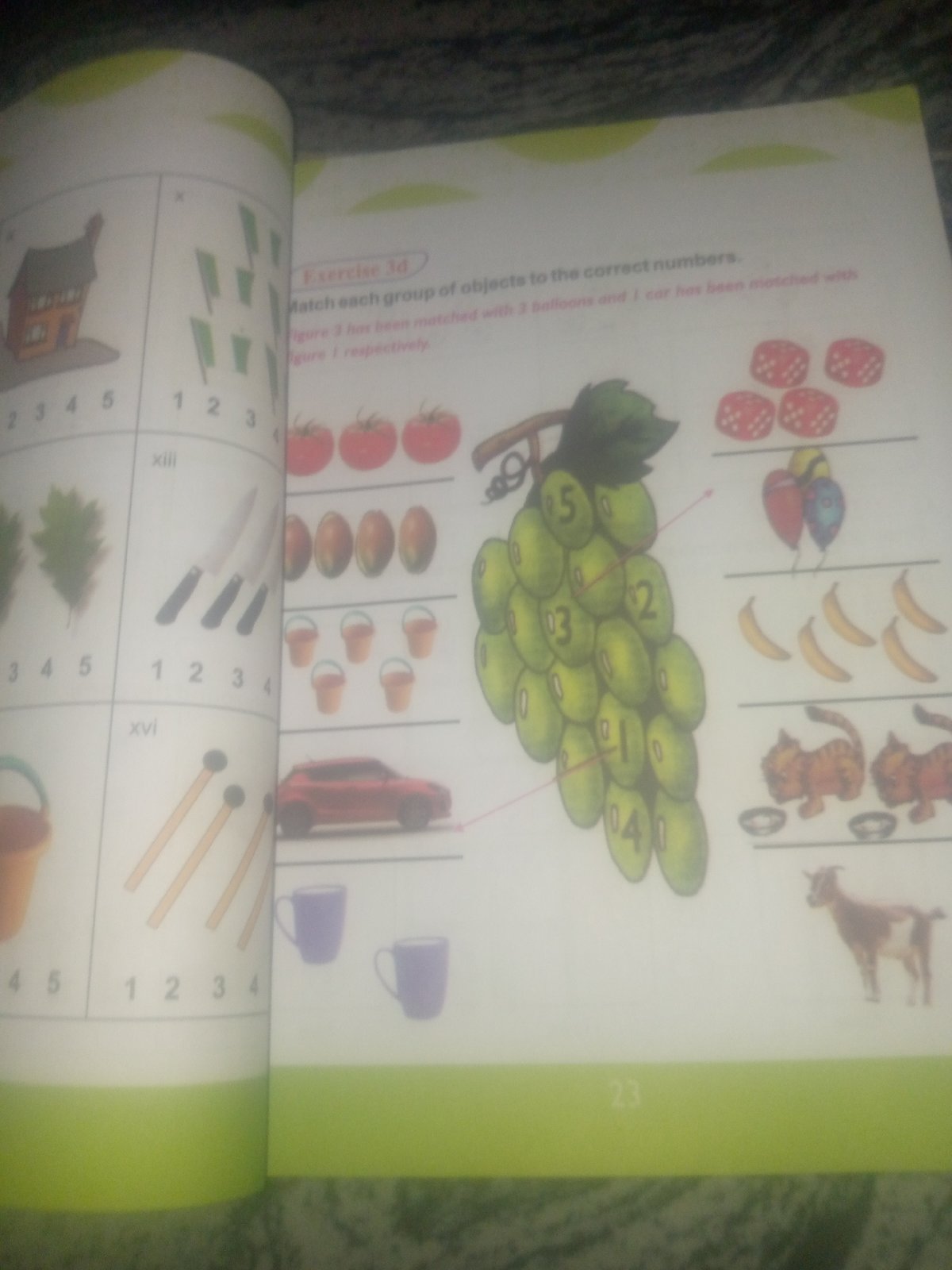 Pages from a primary math workbook in Jauro Yinu, Nigeria