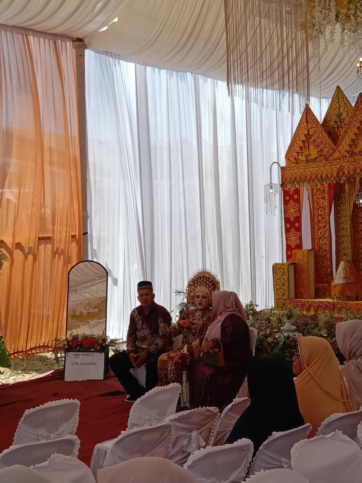 Traditional wedding celebration held in Lhokseumawe, Indonesia