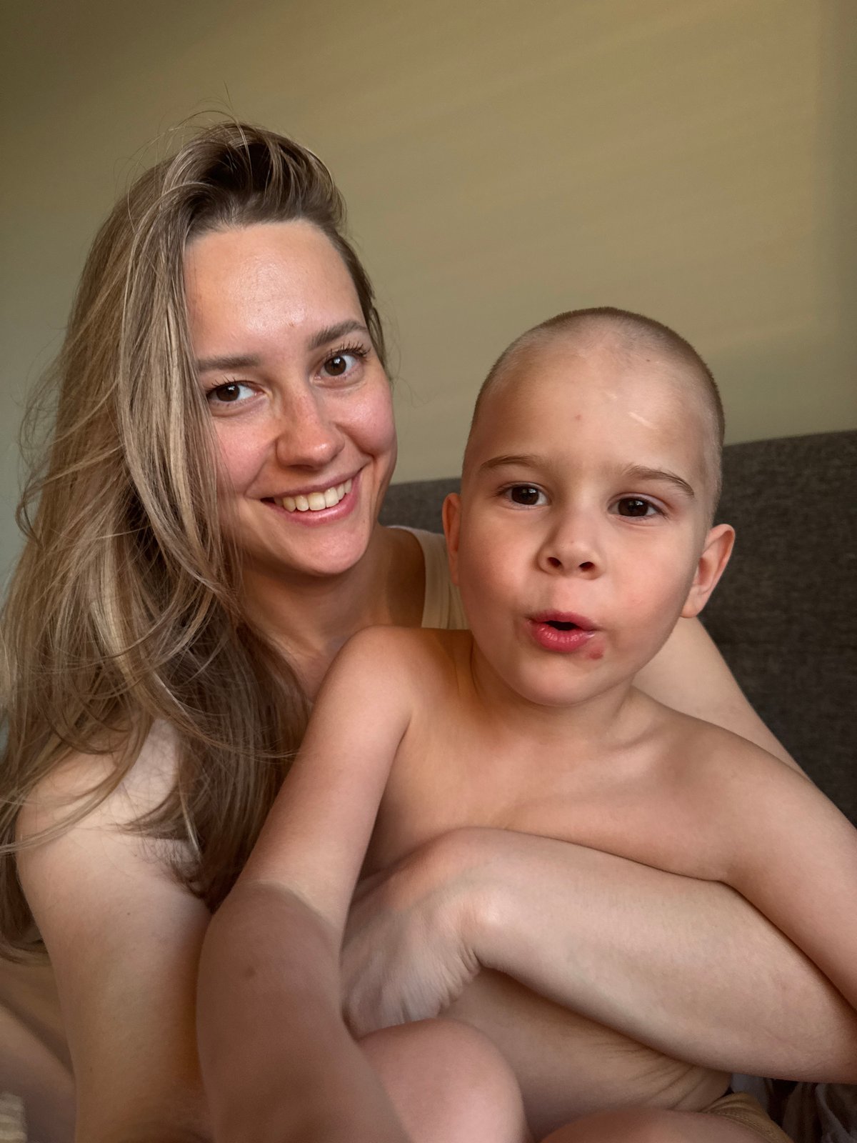 Mother and child share tender moments in Chaikovsky home