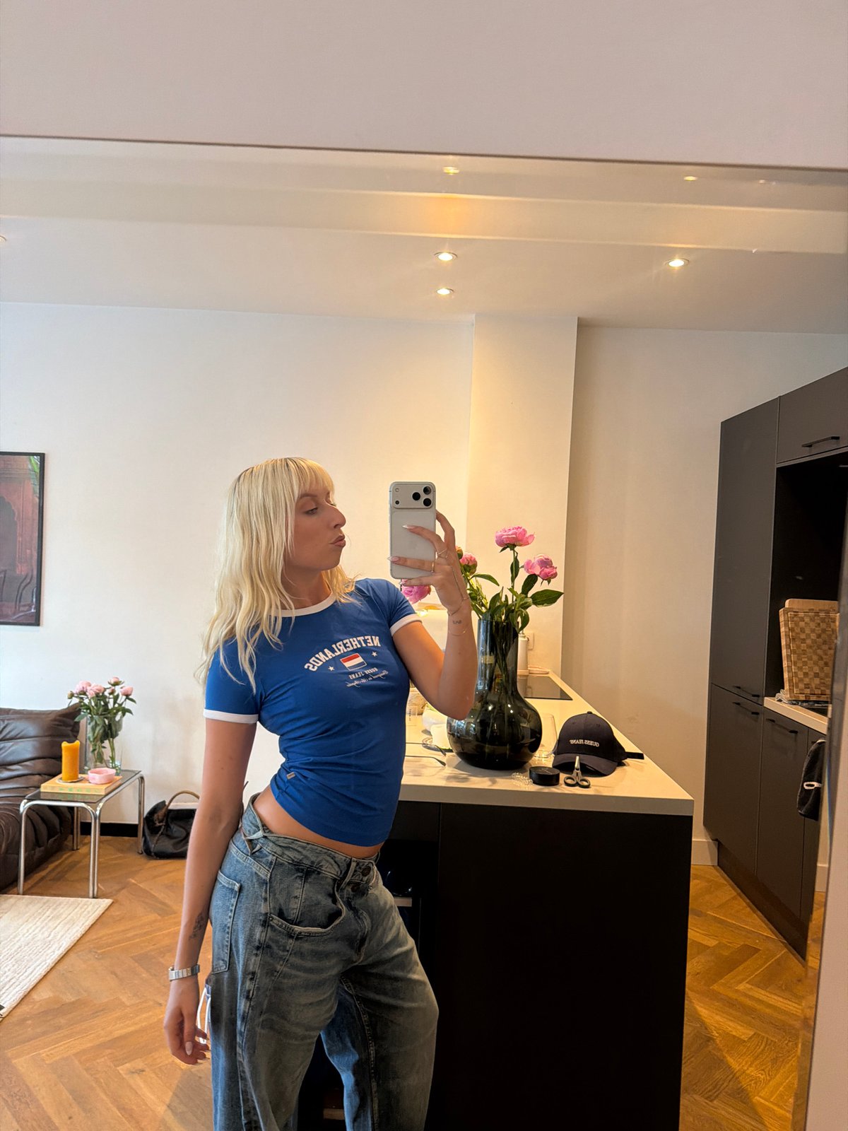 Lazy day in Amsterdam apartment with food and streaming