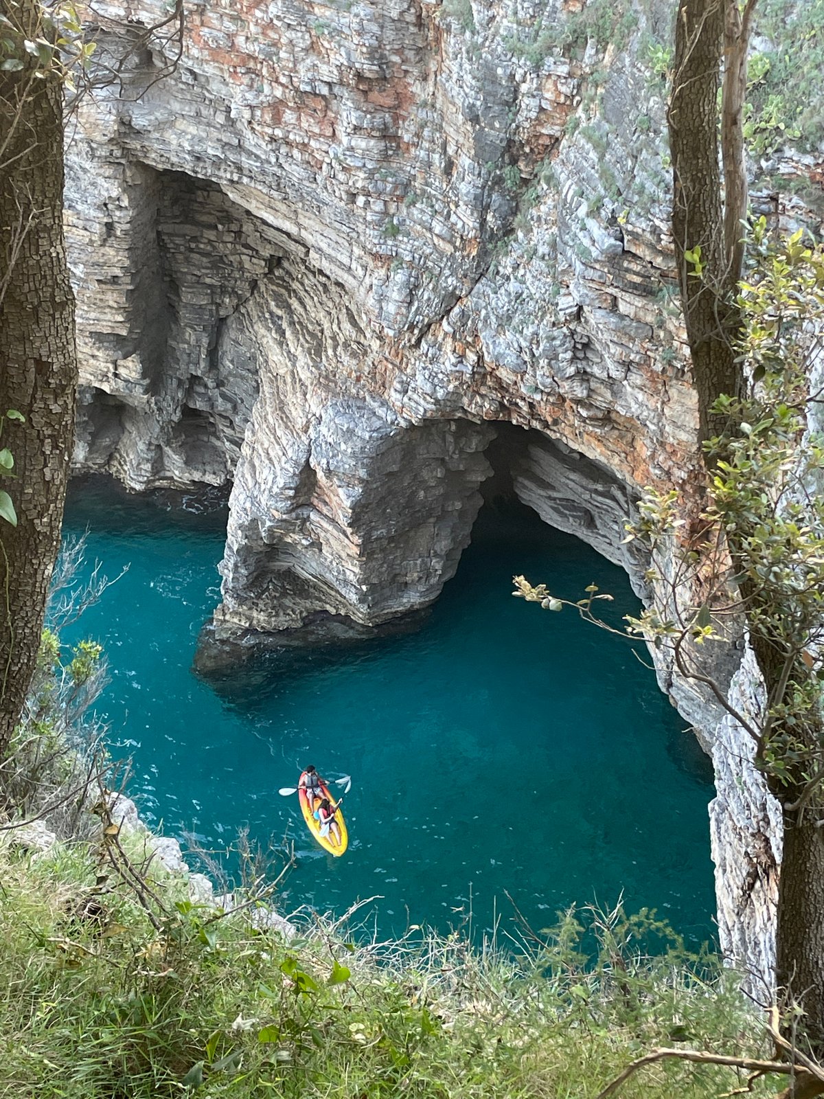 Kayakers, paddleboarders enjoy afternoon waters near Budva, Montenegro