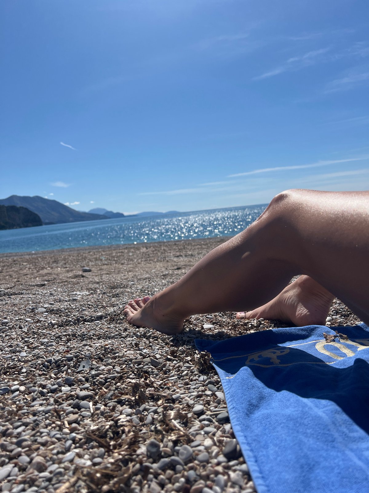 Beach day documented at Prijevor Montenegro coast