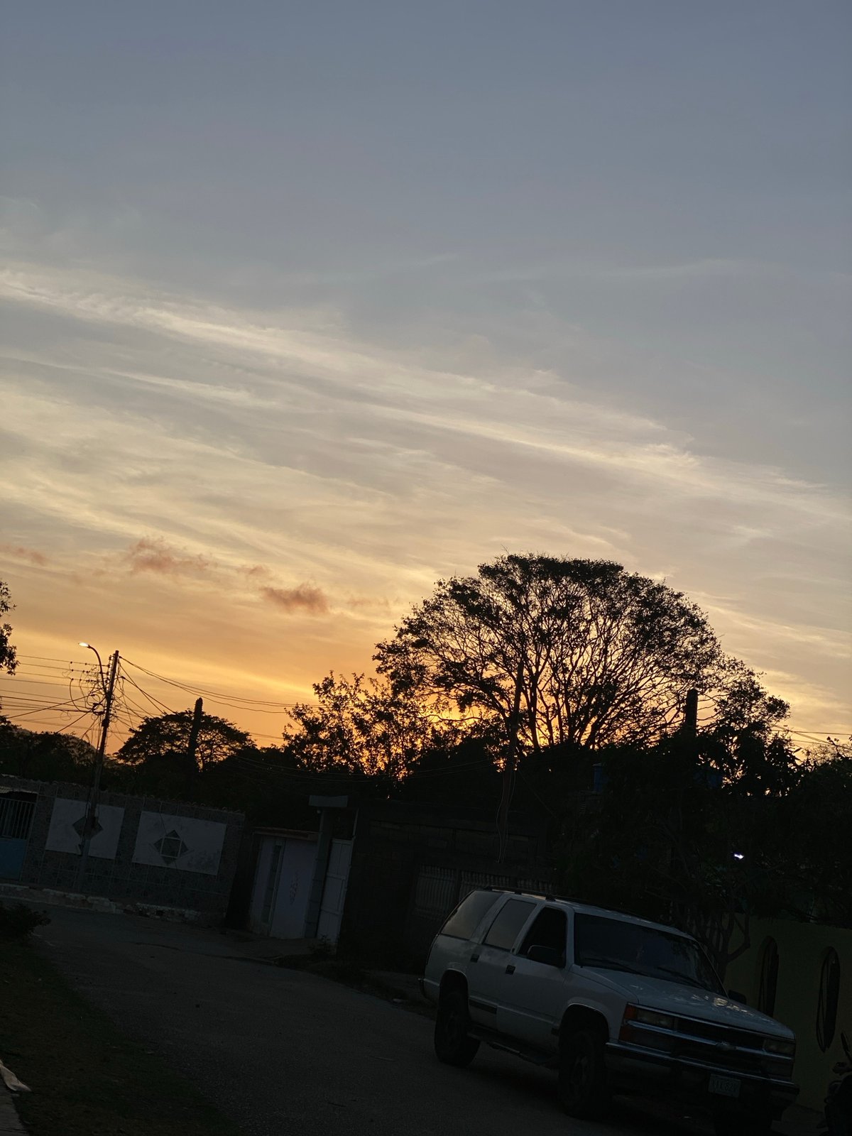 Evening scenes of community life around Venezuelan church