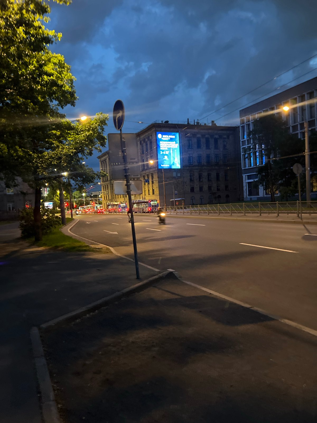 Overcast evening captured on Saint Petersburg street