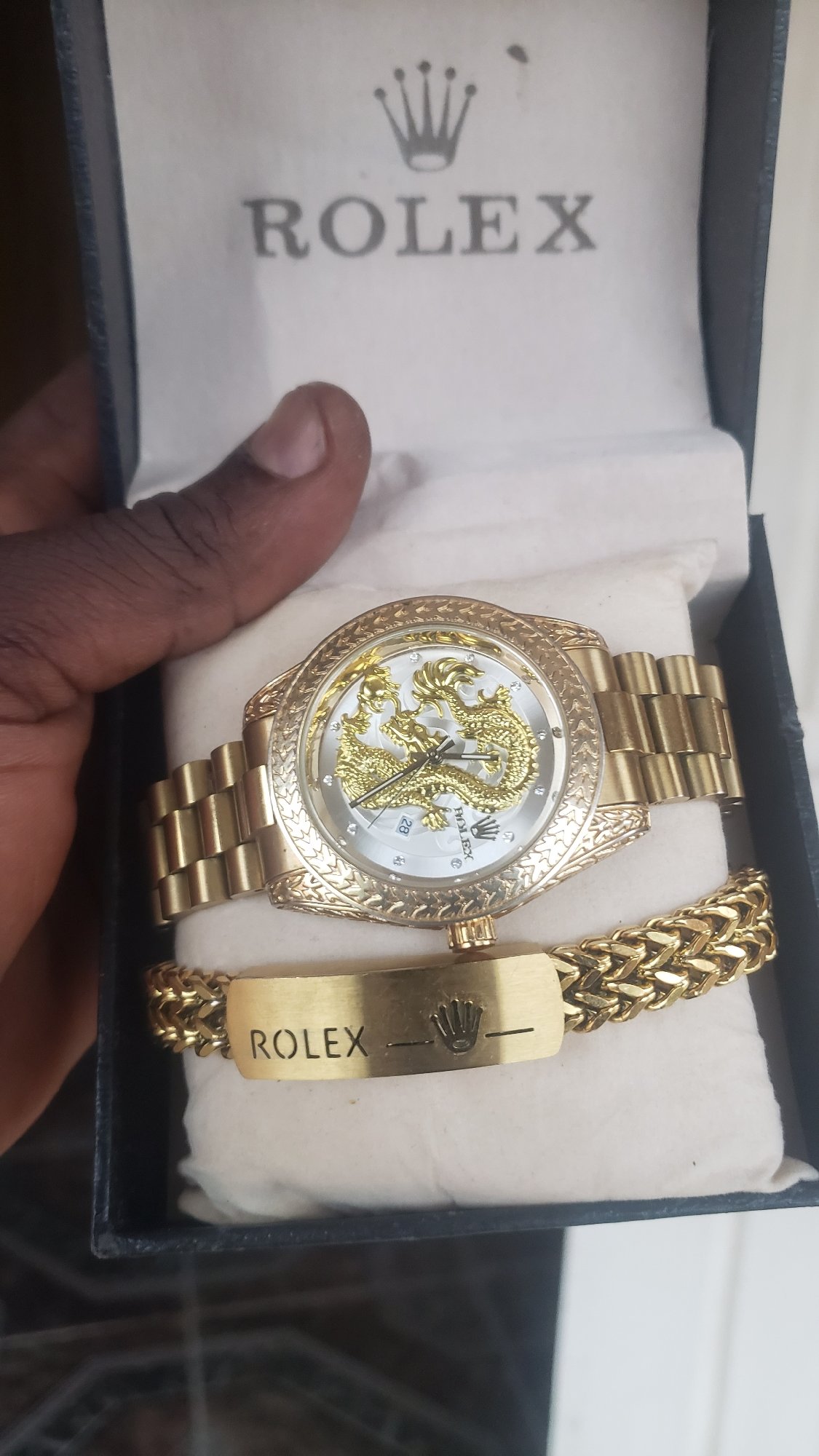 Gold Rolex and spiced taro dish, Narayi, Nigeria
