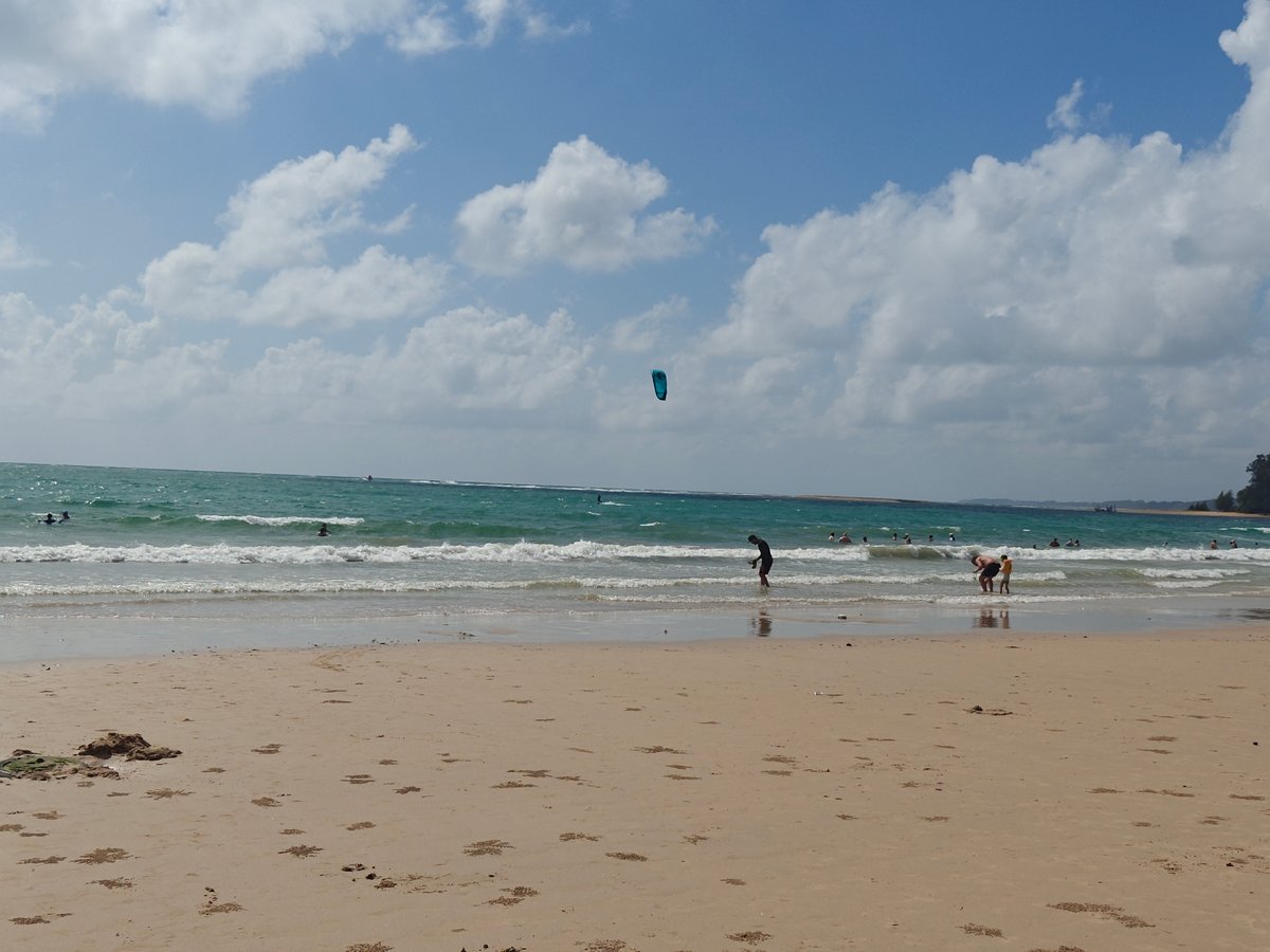 Kitesurfing beach in Sakhu on a quiet July morning