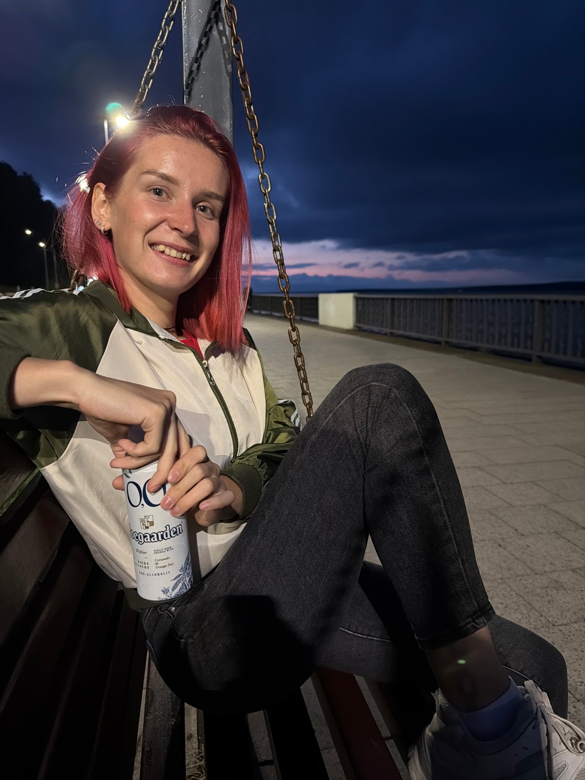 Evening activity on Chaikovsky's waterfront promenade