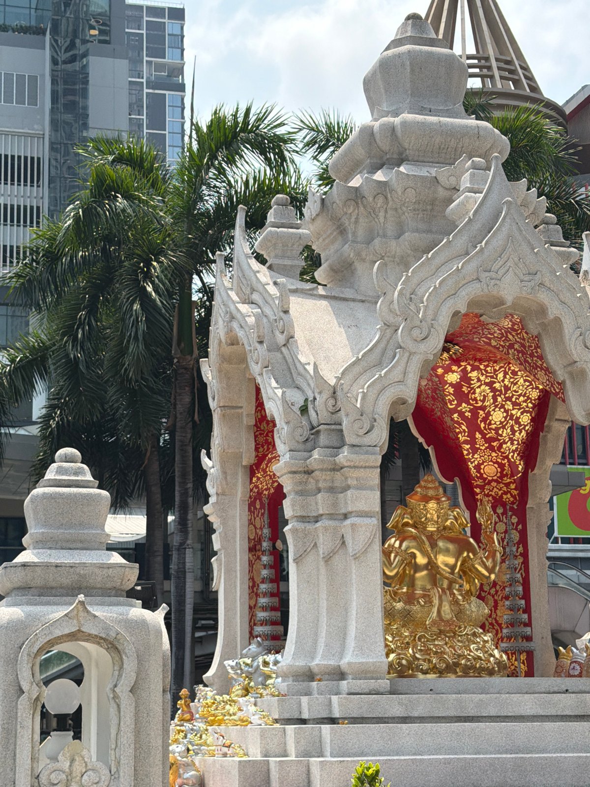 Traditional Thai shrine and architecture documented in Bangkok