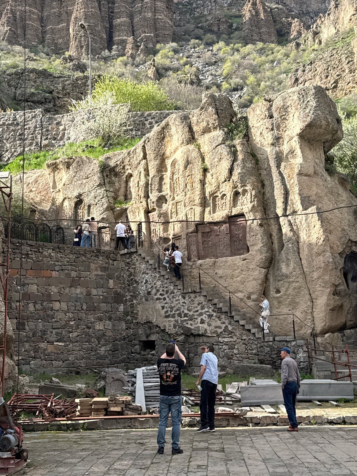 Witness documents Geghard Monastery and stream scenes in Goght, Armenia