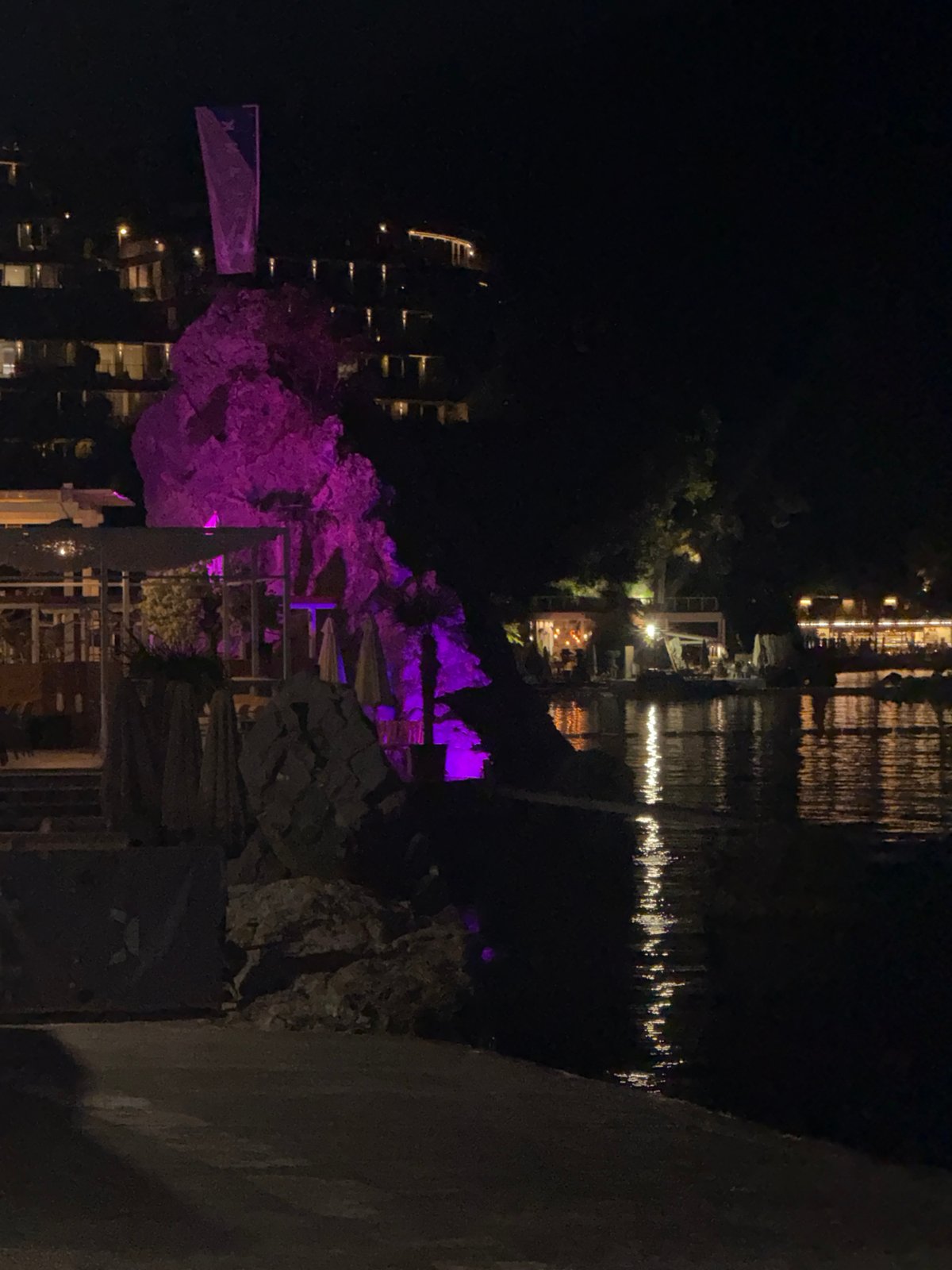 Night stroll along Budva's waterfront promenade