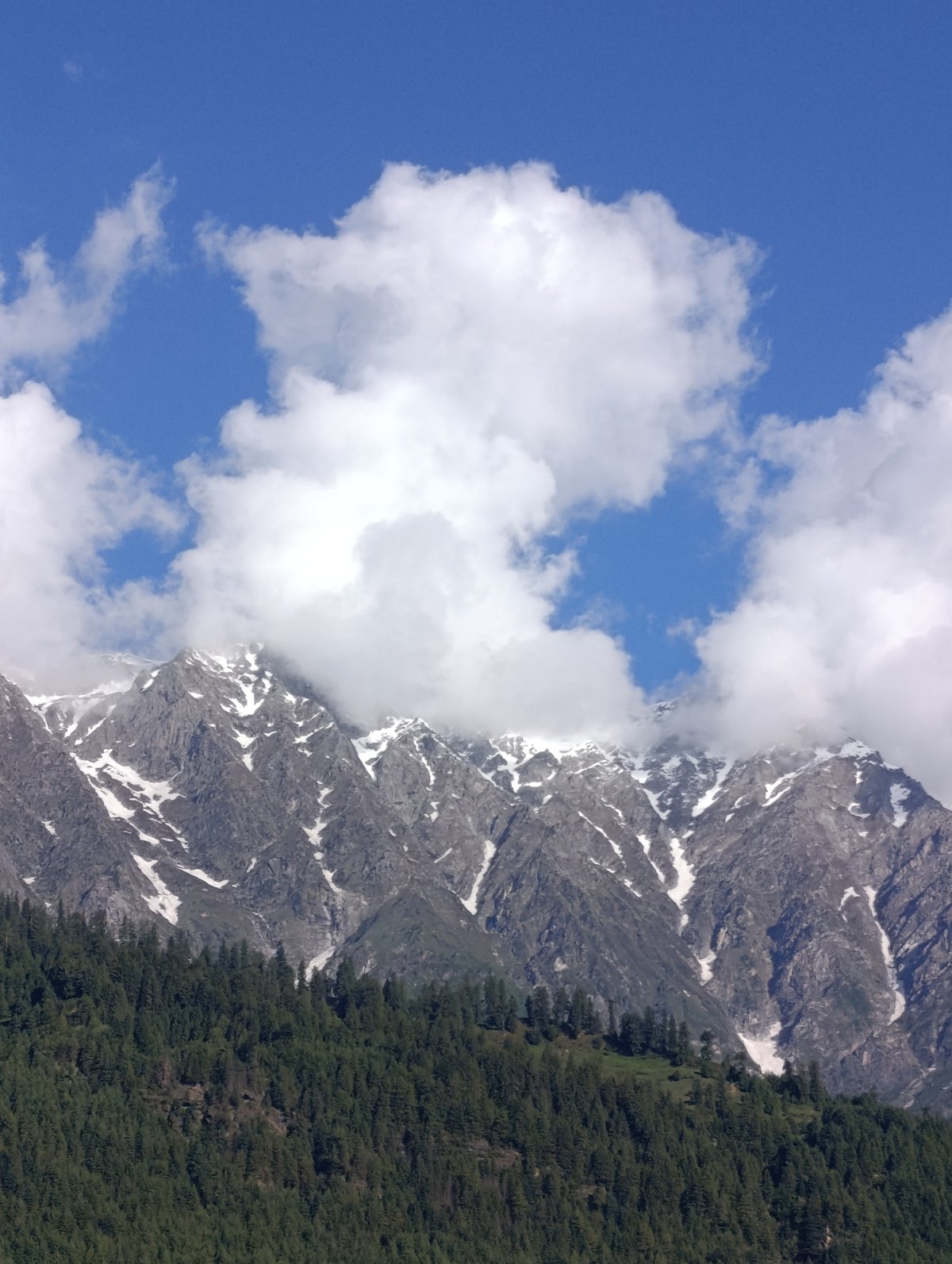 Mountain landscapes and Shiva painting documented in Vashisht, India