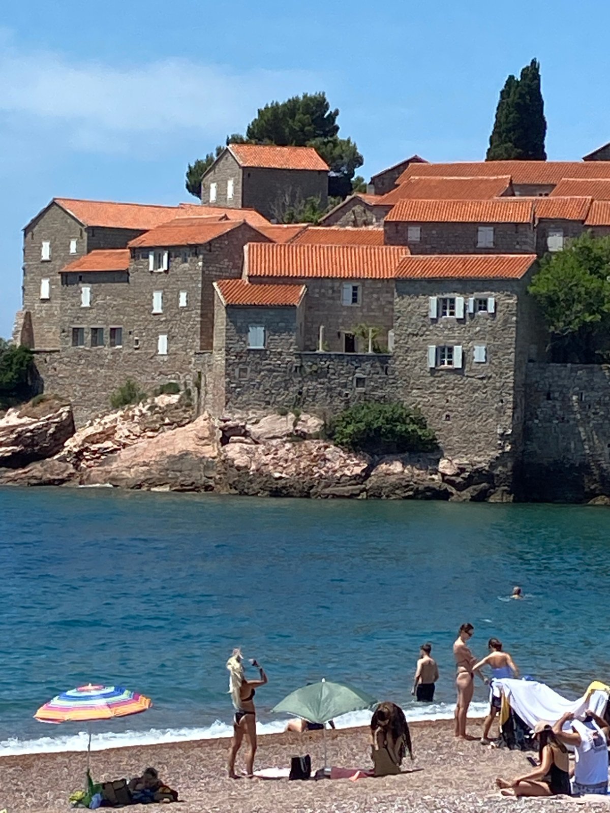 Wedding ceremony held at scenic Sveti Stefan, Montenegro resort