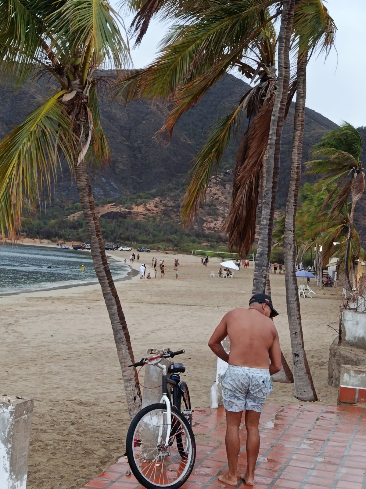 Evening beach scenes in Juan Griego, Venezuela