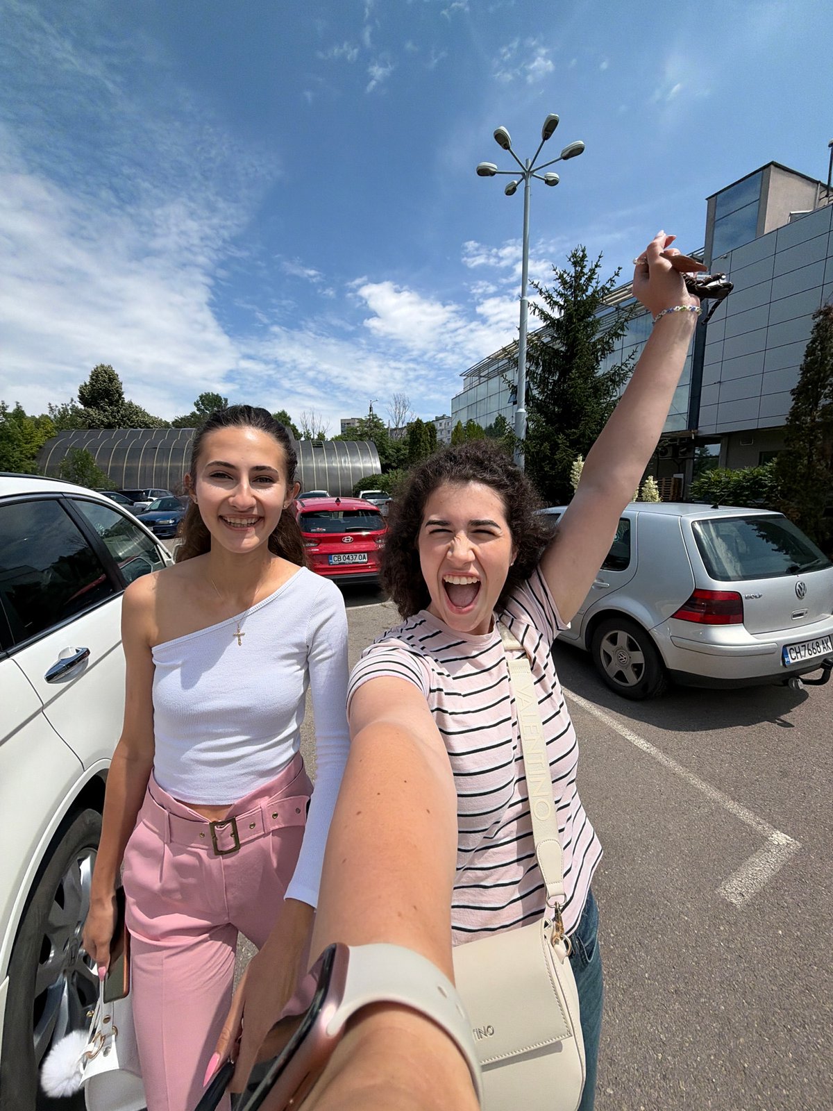 Quick selfie session across outdoor and indoor spots in Sofia