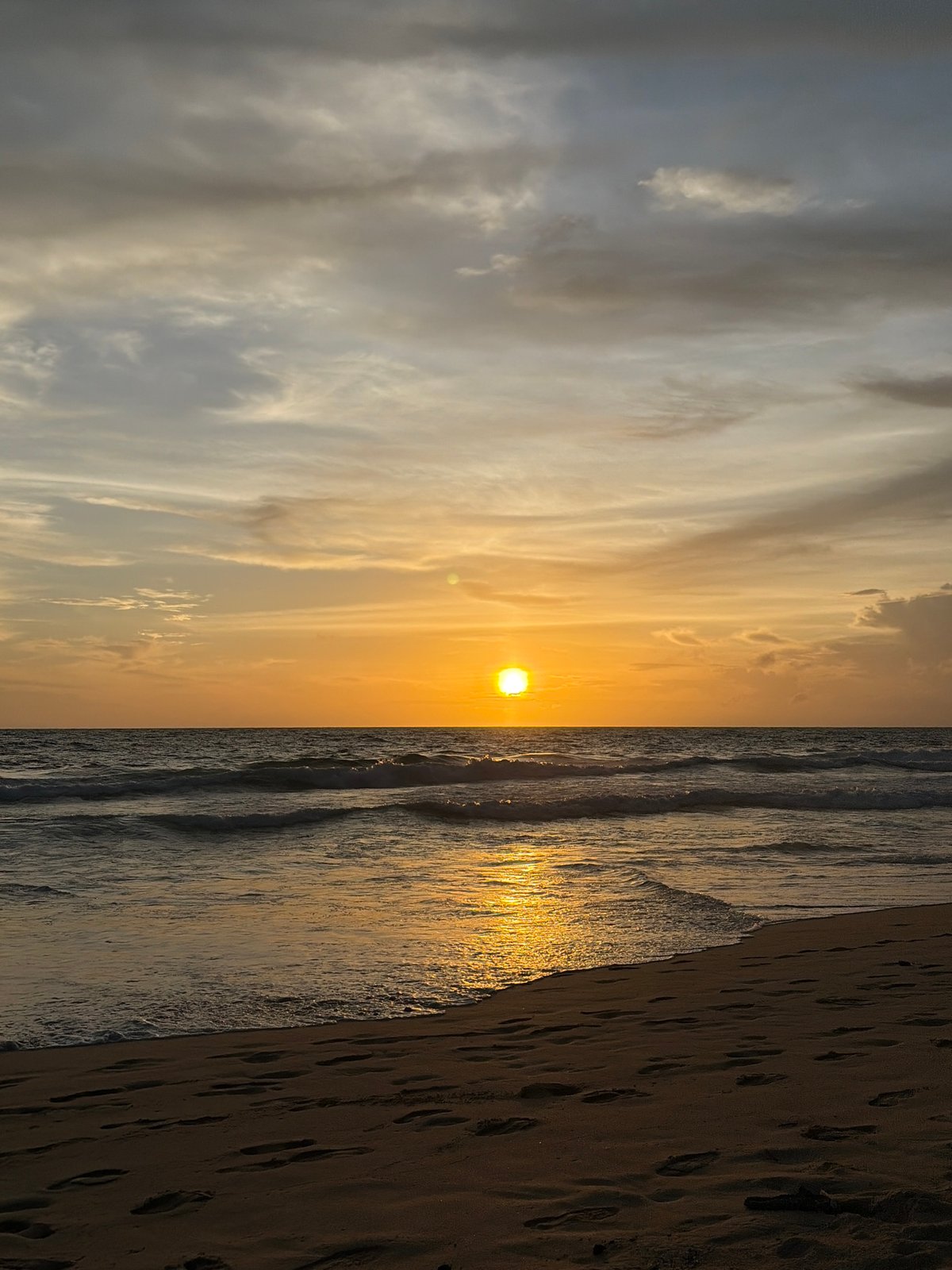 Sunset observed over Andaman Sea at Bang Tao Beach