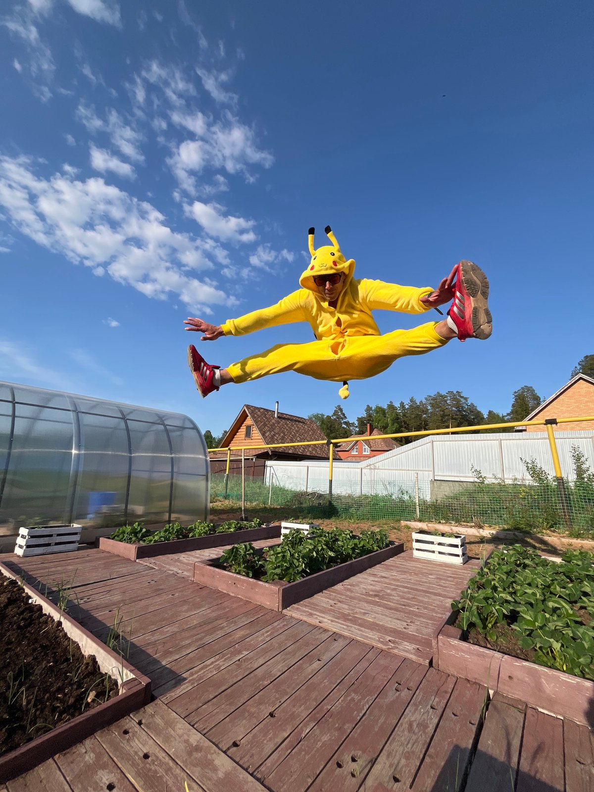 Pikachu-costumed person spotted airborne in Chaikovsky, Russia