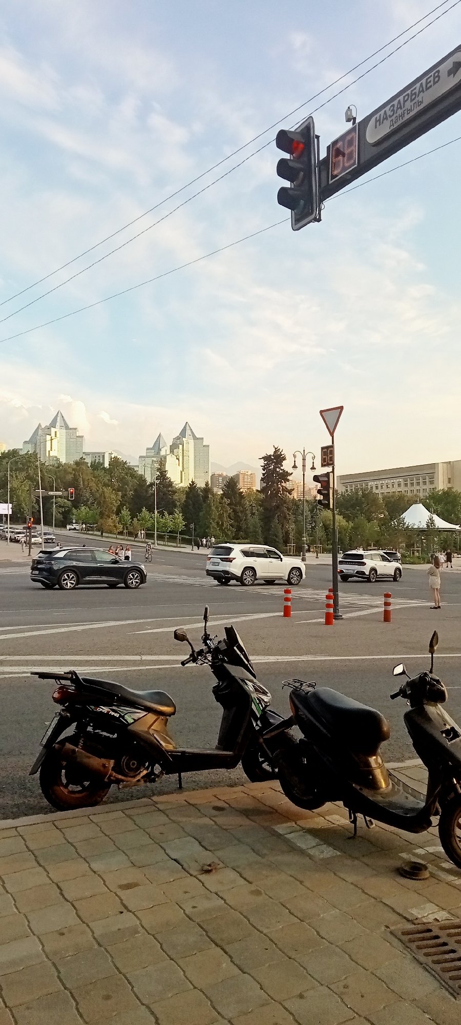 Afternoon street life across central Almaty, Kazakhstan