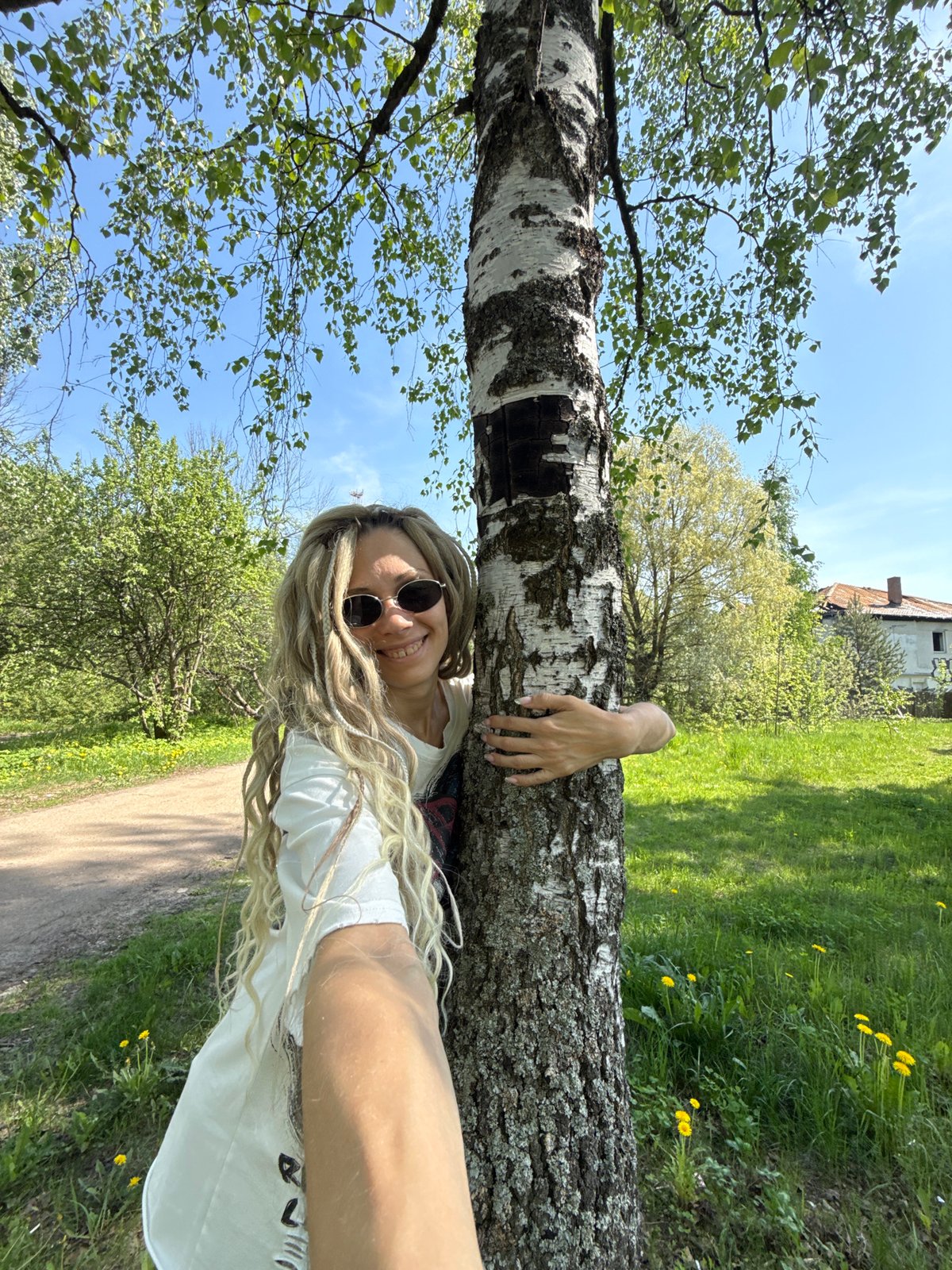 Spring photography moments captured near flowering trees