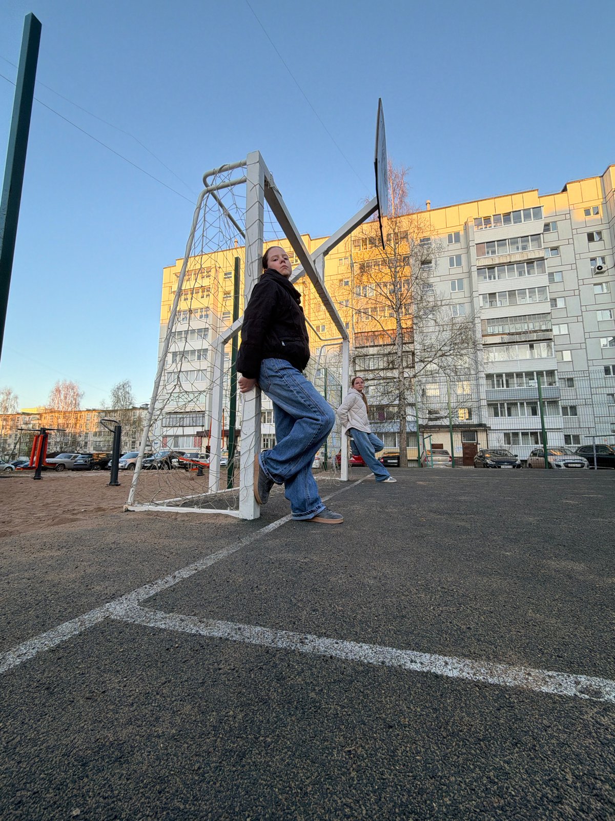 Spring afternoon life unfolds across Chaikovsky, Russia playgrounds and parks