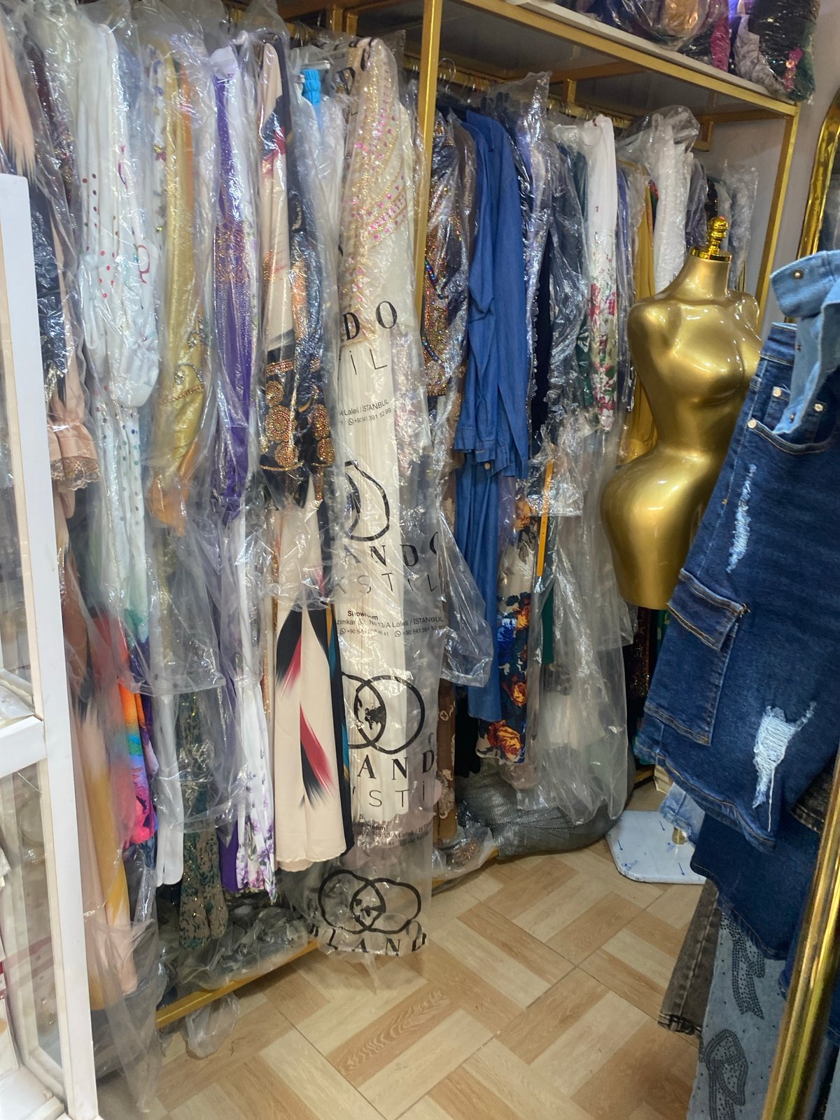 Lagos clothing store documented with hijab displays, merchandise