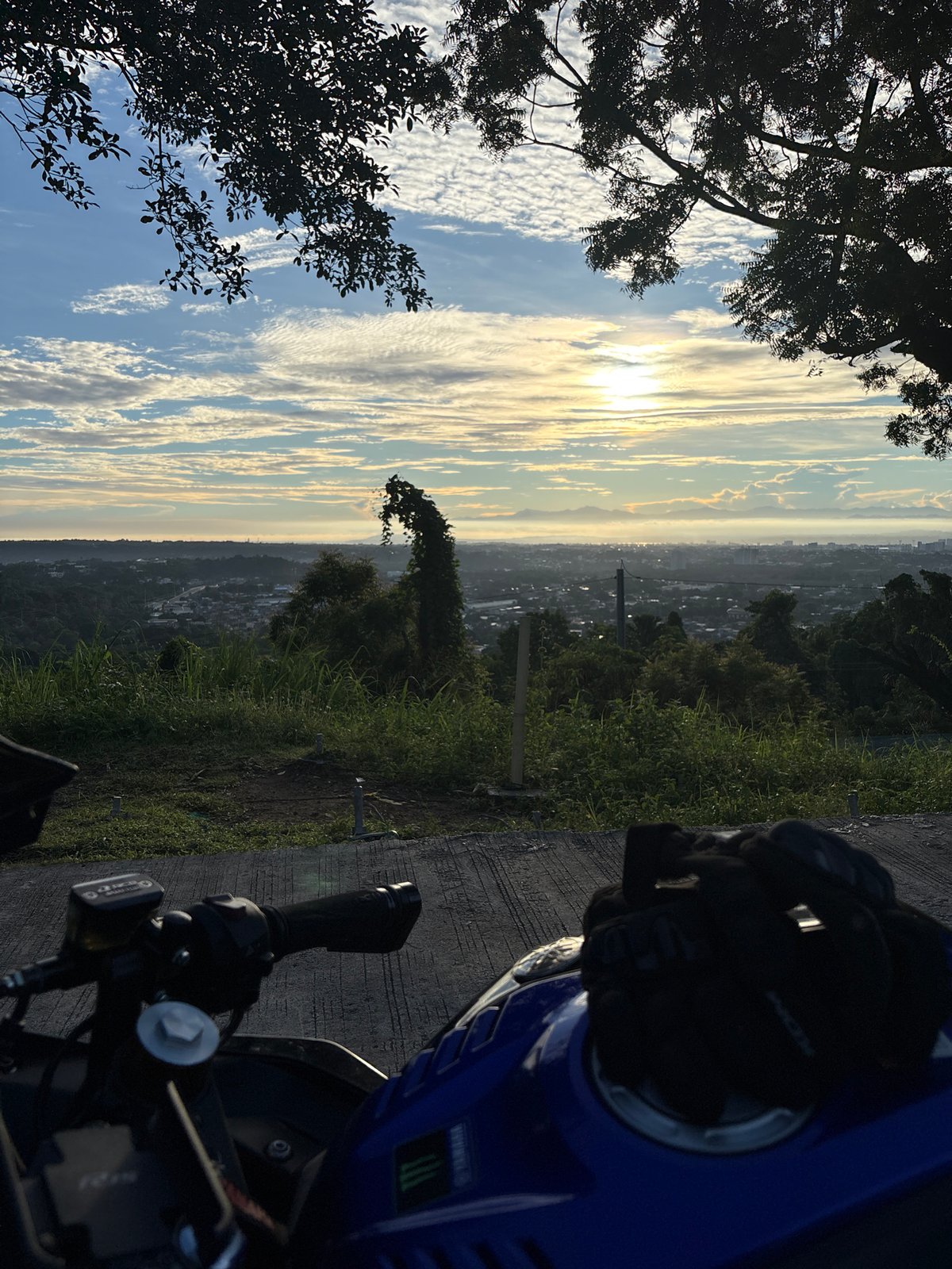 Sunset motorcycle ride and photos at Davao City overlook